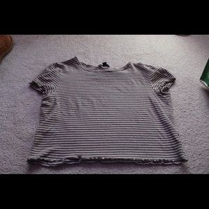 American cropped striped tee